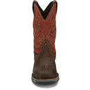 TONY LAMA Men's Junction 11" Waterproof Steel Toe Work Boot, Chocolate