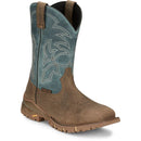 TONY LAMA Men's Roustabout 11" Steel Toe Waterproof Work Boot, Tan