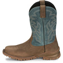 TONY LAMA Men's Roustabout 11" Steel Toe Waterproof Work Boot, Tan