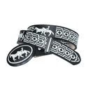 EL SENOR DE LOS CIELOS Men's Belt Embroidered Horse/Cowboy Print 41690