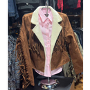EL GENERAL Women's Sherpa Nobuck Jacket, Tan