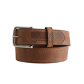 ARIAT Boys Belt 1 1/4 Stitch USA Flag Shield, Brown