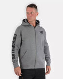 CATERPILLAR Men's Full Zip Hooded Sweatshirt, Dark Heather