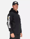 CATERPILLAR Men's Full Zip Hooded Sweatshirt, Black