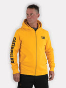 CATERPILLAR Men's Full Zip Hooded Sweatshirt, Yellow