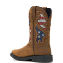 WOLVERINE Men's Rancher Flag Steel Toe Wellington Work Boot, Brown