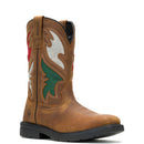 WOLVERINE Men's Rancher Mexico Flag Steel Toe Waterproof Wellington Work Boot, Brown