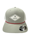 ARIAT Men's White Rubber Diamond Logo Patch Cap A300065306