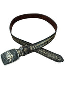 CUADRA Men's Fuscus Leather Cowboy Belt BC351
