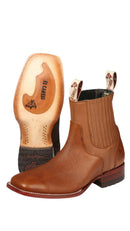 EL CANELO Men's Caisson Square Toe Ankle Western Boot