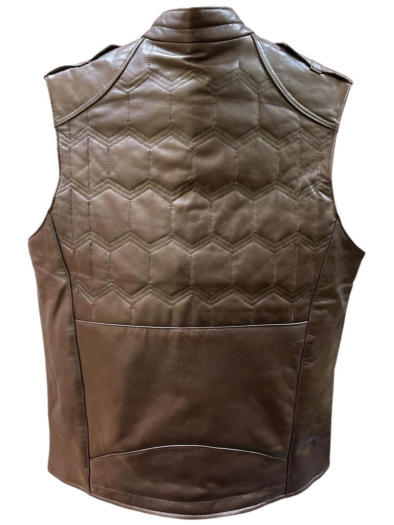 WILD RIDER MEN'S LEATHER VEST  WRC-1016