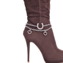 KAMBERLEY Women's Rhinestone Studded Horseshoe Boot Chain BA315