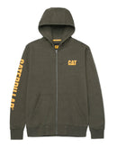 CATERPILLAR Men's Full Zip Hooded Sweatshirt, Army Moss