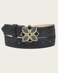 CUADRA Women's Laser & Studs Belt Black