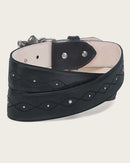 CUADRA Women's Laser & Studs Belt Black