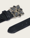 CUADRA Women's Laser & Studs Belt Black