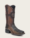 CUADRA Men's Python Studs & Embroidery Western Boot