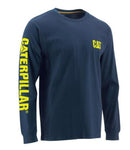 CATERPILLAR Men's Trademark Banner Long Sleeve T-Shirt, Detroit Blue