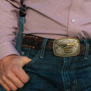 MONTANA Silversmith Western Patriotic Longhorn Buckle
