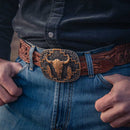 MONTANA Silversmith Southwest Abundance  Longhorn Attitude Buckle
