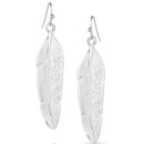 MONTANA SILVERSMITH Love You More Silver Feather Earrings