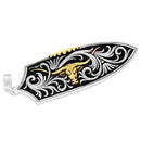 MONTANA Silversmiths  Longhorn Cattle Drive Hat Feather