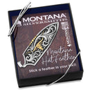 MONTANA Silversmiths  Longhorn Cattle Drive Hat Feather