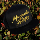 EL VIEJON Men's Muchacho Alegre Flat Visor Cap, Black