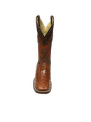 EL GENERAL Women's Texas Genuine Ostrich Western Boot, Brandy