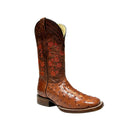 EL GENERAL Women's Texas Genuine Ostrich Western Boot, Brandy