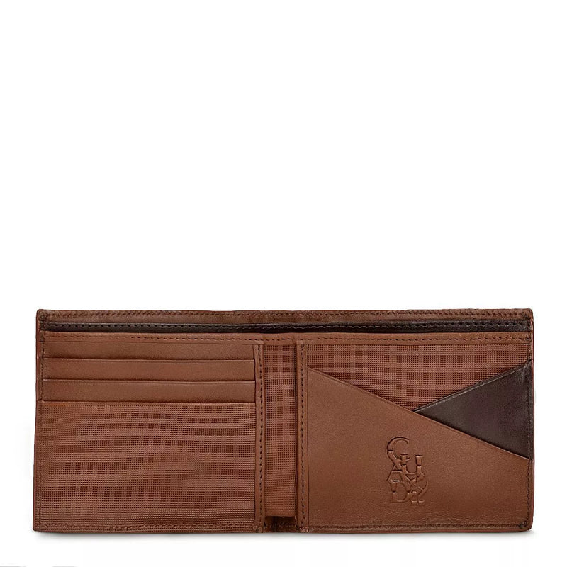 CUADRA Men's Bali Honey Caiman Stitching Wallet DU495