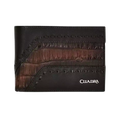 Cuadra Men's Brown Caiman Woven Wallet DU483