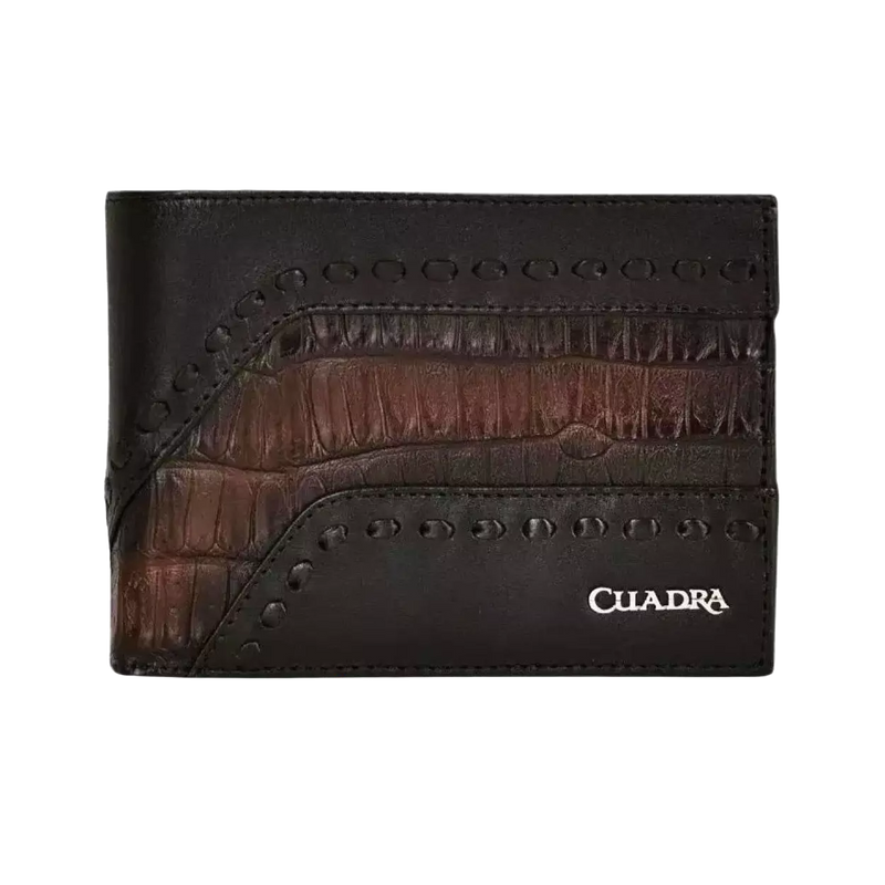 Cuadra Men's Brown Caiman Woven Wallet DU483