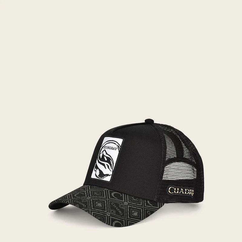 Cuadra Men's Snapback Cap With Embroidery Stingray Patch CC108