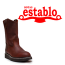 ESTABLO Men's Round Soft Toe Work Boot, Grasso