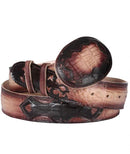 EL GENERAL Alligator Print Western Belt 034461