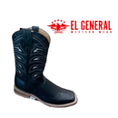 EL GENERAL Men's Rodeo Square Toe Western Boot, Black