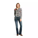 ARIAT Women's R.E.A.L. Mid Rise Stretch Entwined Festival Boot Cut Jean