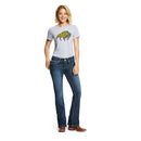 ARIAT Women's R.E.A.L. Mid Rise Arrow Fit Stretch Shayla Boot Cut Jean