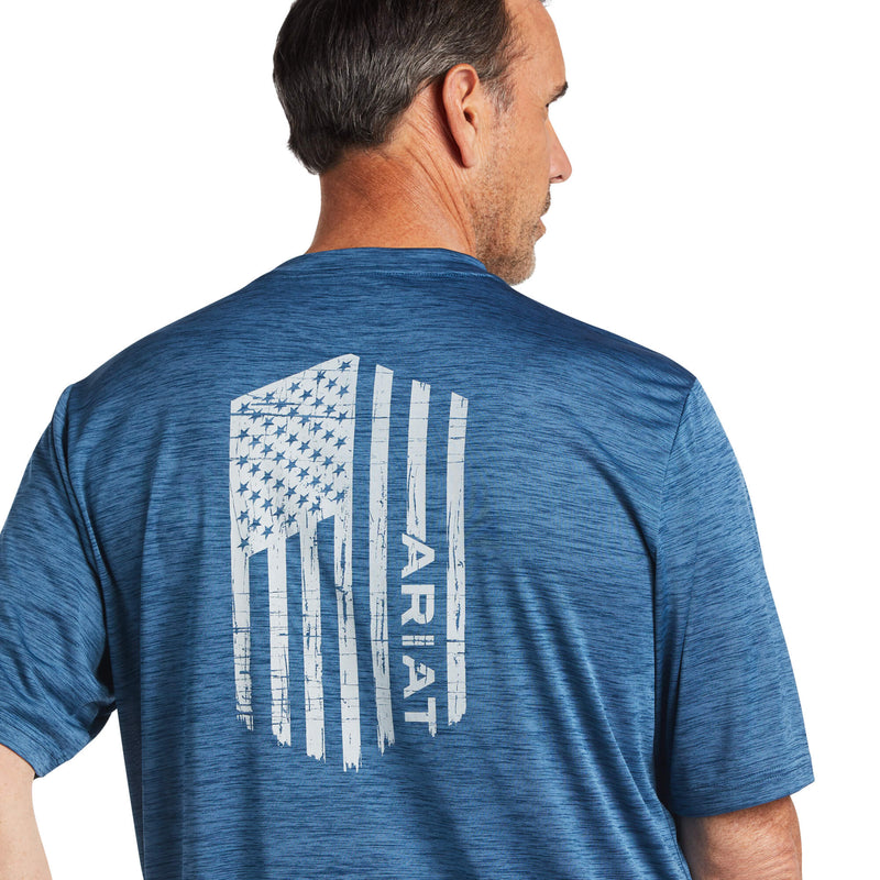 ARIAT Men's Charger Vertical Flag SS T-Shirt 10039551