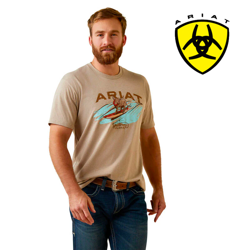 ARIAT Men's Surf And Turf Western Aloha T-Shirt 10044012