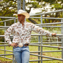ARIAT Men's Wrinkle Resist Paniolo Western Aloha Stretch Classic Fit Shirt 10044020