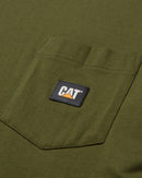 CATERPILLAR Men's Label Pocket T-Shirt, Army Moss
