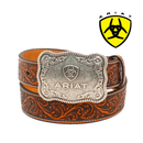 ARIAT Men's Floral Embossed Leather Western Belt A1020467