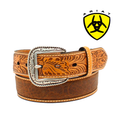 ARIAT Men's Faux Crocodile Print Western Belt A1022008