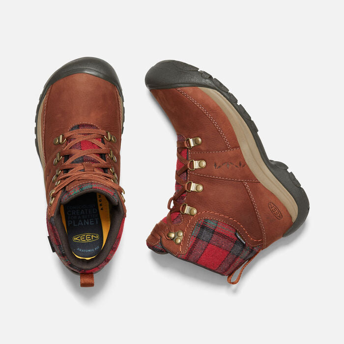 KEEN Women's Kaci III Winter Mid WP - Tortoise Shell/Red Plaid KEEN Women's Kaci III Winter Mid WP - Tortoise Shell/Red Plaid