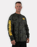 CATERPILLAR Men's Trademark Banner Long Sleeve T-Shirt, Camo