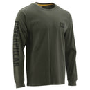 CATERPILLAR Men's Trademark Banner Long Sleeve T-Shirt , Chive