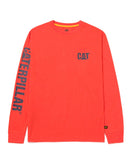 CATERPILLAR Men's Trademark Banner Long Sleeve T-Shirt, Tangerine