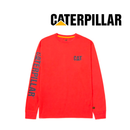 CATERPILLAR Men's Trademark Banner Long Sleeve T-Shirt, Tangerine
